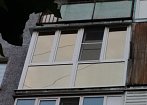 Остекление балкона профилем ПВХ с тонированием стекло пакетов - Золото зеркало mobile